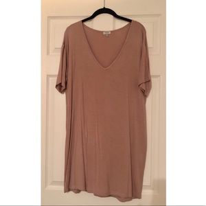 Tobi taupe/tan tunic T-shirt dress